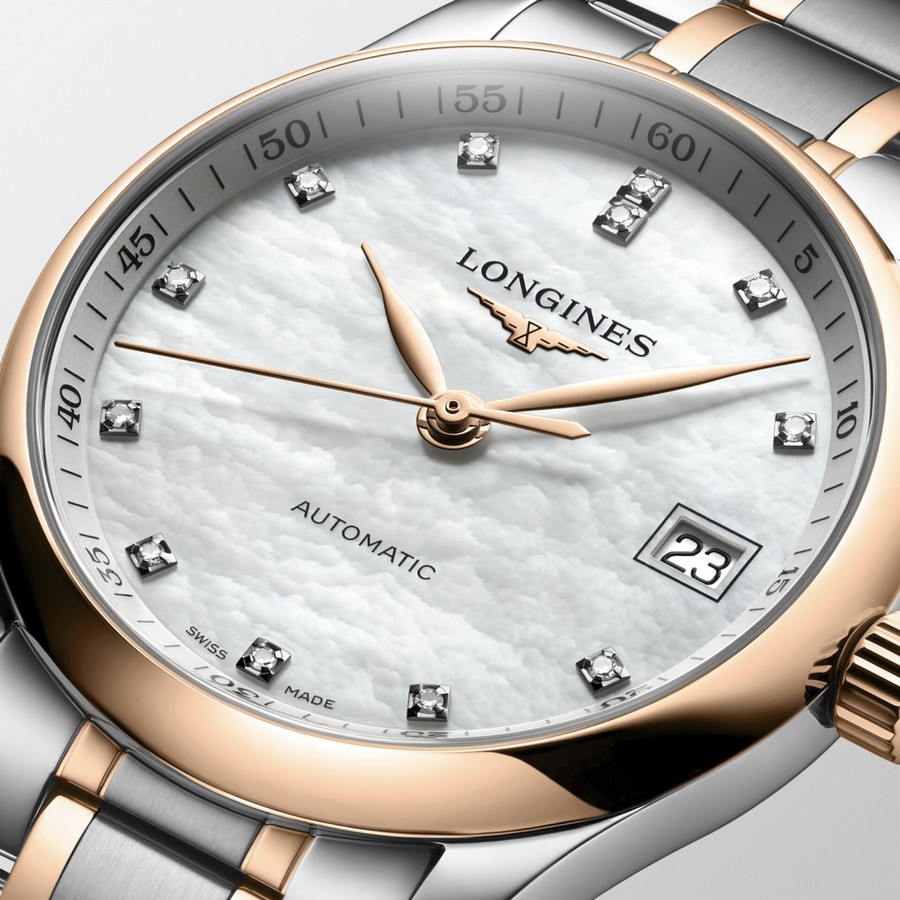 Đồng Hồ Longines The Longines Master Collection Nữ 34mm Xám Vàng Hồng